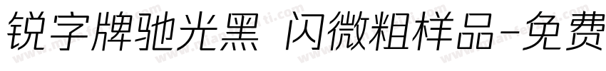 锐字牌驰光黑 闪微粗样品字体转换